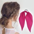 thumbnail image 2 of Unique Bargains 1 Pc Solid Triangle Ribbon Hair Elastic Band for Home Rose Red, 2 of 5