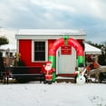 thumbnail image 2 of Decoración de patio de arco de Papá Noel y muñeco de nieve inflable de Navidad de 8 pies Genérico Decoración navideña, 2 of 7
