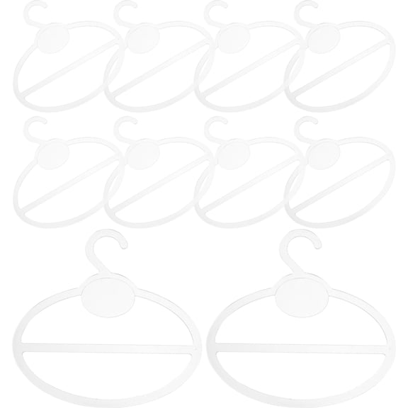 BESTOYARD 10Pcs Circular Scarf Organizer Hangers for Closet Tie Belt Storage