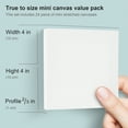 thumbnail image 4 of AUREUO Mini Stretched Canvas - 4x4 Inch/24 Pack - 2/6 Inch Profile Tiny Square Canvas Boards for Painting - Art Gift Set Bulk Pack Canvases for Acrylic Halloween Painting & Craft, 4 of 6