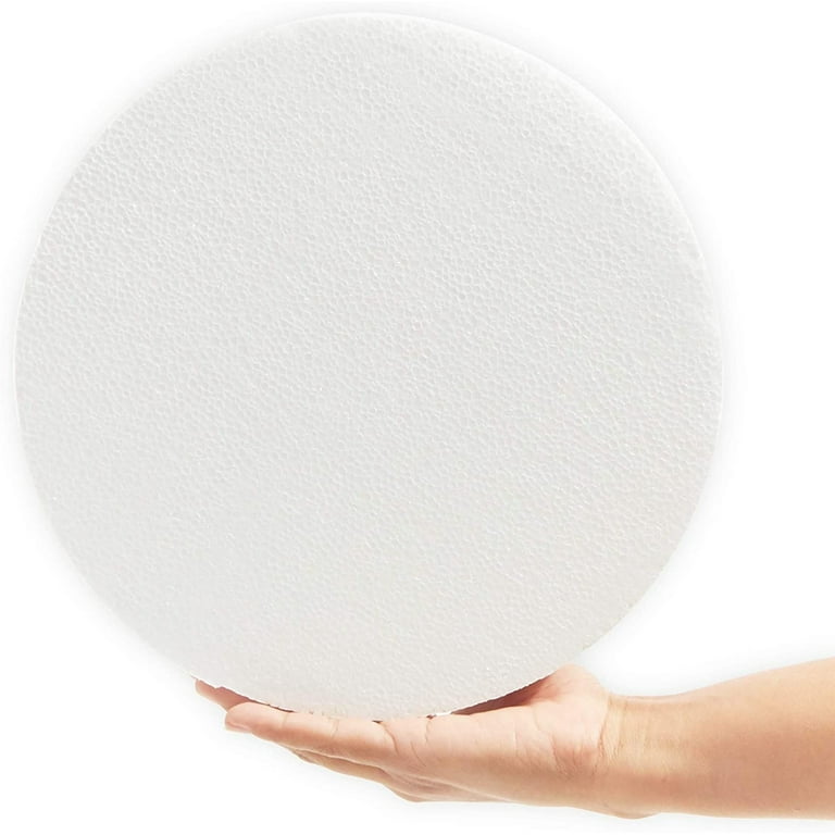 Craft Foam Disk, Blank Circles for DIY and Art (6 x 6 x 2 in, 6 Pack)