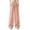#140-Pink, variant on Women's Solid-Colored High-Waisted Wide-Leg Pants - Draped Loose Fit Straight-Leg Trousers in Icy Silk for Casual Comfort