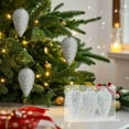 thumbnail image 5 of chaungfeng 3 Pieces Special Shaped Pines Cones Christmas Ornaments, 5 Inch Tree Pendant Plastic Decoration for Party Shopping Mall Holiday Window Scene Layout Car Hanging Decorations, 5 of 6