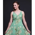 thumbnail image 2 of Bimba Robe Midi d'Été Imprimée à Fleurs pour Femmes, Col en V, Tenue de Vacances, Très Grande Taille, 2 of 5