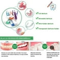 thumbnail image 6 of 4Pc Denture Teeth Brush, Easy Grip Handle Double Sided Toothbrushes Multi-Layered Bristles, Denture Cleaning Care Cleaning Brush, Rubber Anti-Slip Handle (Purple, Green, Blue, Orange), 6 of 8