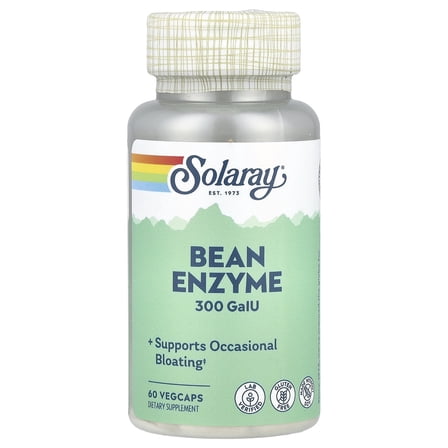 Solaray Bean Enzyme, 300 GaIU, 60 VegCaps