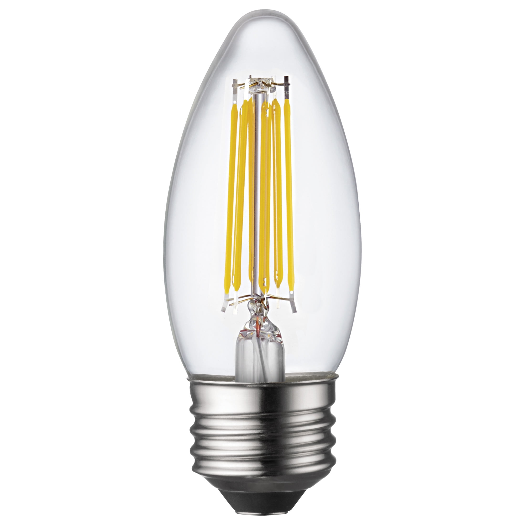 Great Value B10 LED 5W (60W Equivalent) Soft White Decorative Medium Base Light Bulbs, 12 Pack