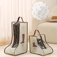 thumbnail image 6 of 2 Pack Beige Short Boots Storage Bags, 11 Inch Waterproof Dustproof Non-Woven Travel Shoe Organizer with Handle for Ankle Boots Sneakers – Short Size, 6 of 9