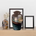 thumbnail image 4 of MUKTIVE Boat Memorial Urn for Human Ashes Adult Women for Funeral, Brown Burial Urns for Mom & Dad, Large Decorative Urn for Ashes for Male, Human Cremains Container, 10 Inch, 4 of 7