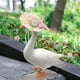 thumbnail image 5 of Porche Gran Sombrero de Hierba de Verano Blanco Flor Sombrero Pequeño Mascota, 5 of 5