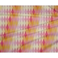 thumbnail image 4 of oneOone Polyester Lycra Pale Orange Fabric Argyle Check Diy Clothing Quilting Fabric Print Fabric By Yard 56 Inch Wide, 4 of 4