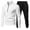 White@GC@, variant on Mens Sweatsuit 2 Peice Set Casual Track Suit for Men Solid Color Long Sleeve Base Tops Pants Warm Fall Winter Athletic Jogging Outfits