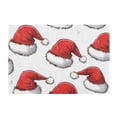 thumbnail image 7 of Yayeee Bath Rug for Bathroom Floor Non Slip Rectangle Fluffy Soft Absorbent Mat, 16"x24", Red Santa Hats Pattern, 7 of 7