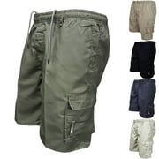 Mens Casual Cargo Shorts Elasticated Waist Half Pant Work Trousers Sport Trunks