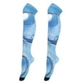 thumbnail image 7 of Bubbles Blue Womens Thigh High Stocks Over Knee High Socks Thigh Tigh Boot Stockings, 7 of 7