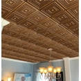 thumbnail image 3 of Dundee Deco's Rustic Antique Gold Patchwork Glue Up Ceiling Panels, 2 ft. X 2 ft. (4 sq ft.) each, Pack of 10, 3 of 5