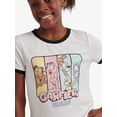 thumbnail image 4 of Justice Girls Short Sleeve Tee with Pants 2-Piece Pajama Set, Sizes 5 to 18, 4 of 7