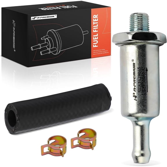 A-Premium Fuel Filter Compatible with Ford F-150 F150 1976, F-250 F250 1964-1976, F-350 F350 1964-1974/1976, F-500 F500 1975-1977, Mustang 1966-1973/1979-1982, Fiesta 1978-1980 & Lincoln & Jeep