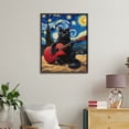 thumbnail image 4 of Paint by Numbers Kit for Adults, Black Cat Starry Night Guitar Paint by Numbers, Easy Paint by Numbers Kit for Adults Beginner, DIY Adult Paint by Number Kits on Canvas, Home Decor 12x16in, 4 of 7