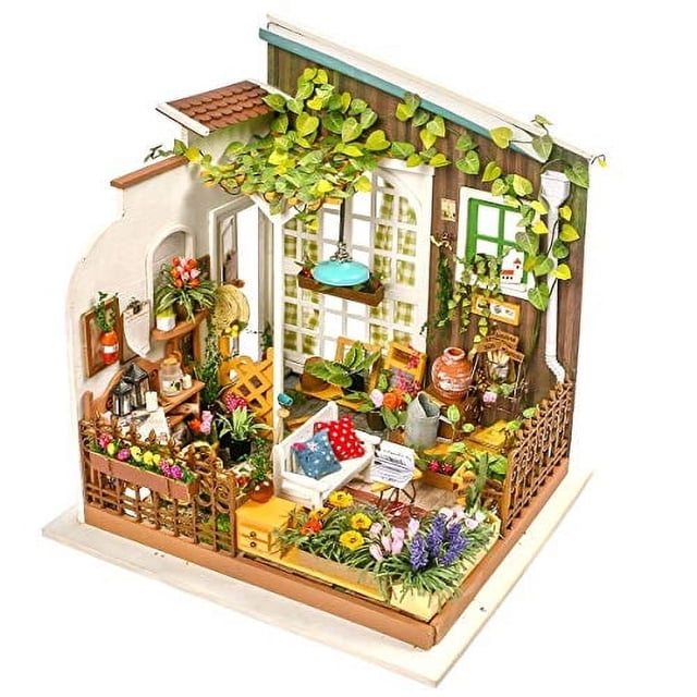 Set de miniaturas para casa de muñecas Rolife Miller's Garden con LED Li