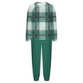 thumbnail image 6 of Mifsaly Fleece Lounge Sets for Women Plaid 2 Piece Winter Pjs Raglan Long Sleeve Crewneck Sleepwear Loose Cozy Nightwear Casual Pants with Pockets Sherpa Homewear Fit Home Going Out, 6 of 7