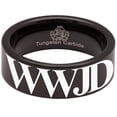 thumbnail image 5 of What Would Jesus Do WWJD Tungsten Carbide Ring, 5 of 9