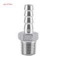 thumbnail image 2 of Ccdes Adaptateur de Queue de Tuyau, Acier Inoxydable SS304 Tuyau de Filetage Mâle Raccord de Queue de Tuyau de Barbillon BSP 1/8 3/4, Connecteur de Tuyau de Barbillon, 2 of 3