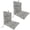 Jeness Pewter, variant on Jordan Manufacturing 44" x 22" Jeness Pewter Gray Damask Rectangular Outdoor Chair Cushion with Ties and Hanger Loop (2 Pack)