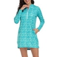 thumbnail image 5 of HDE Women's Swimwear Cover Up Dress Long Sleeve Tunic Ocean Swirl S, 5 of 6
