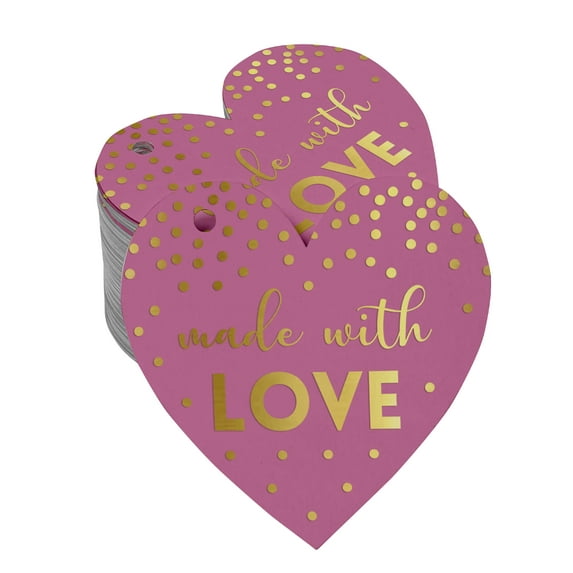 Inkdotpot Real Gold Foil Made With Love Wedding Tags Favor Hang Paper Tags 100 Pieces