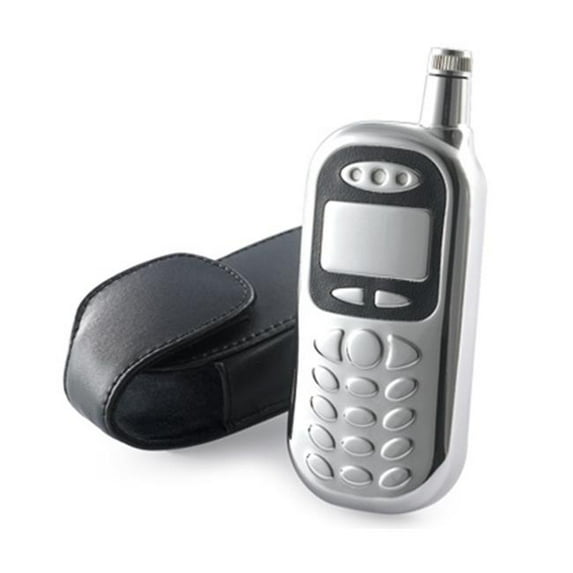 Aeropen International FK-1503 3oz. Cell Phone Flask with Black PU Leatherette Pouch