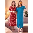 thumbnail image 4 of Dreams & Co. Plus Size Long French Terry Zip-Front Robe, 4 of 6