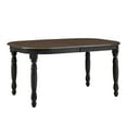 thumbnail image 3 of Weston Home Ohana Antique Two-Tone Extending Dining Table, Antique Black, 3 of 9