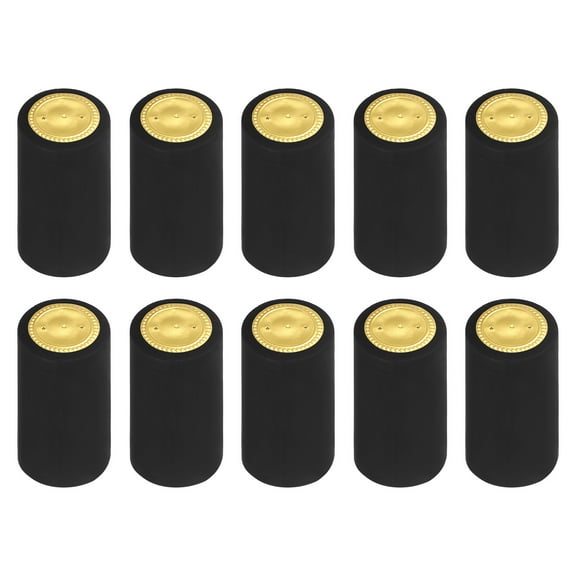Uxcell 100 Pack Heat Shrink Wrap Sleeves Wine Shrink Wrap Cap, 30x60mm Black