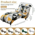 thumbnail image 2 of Dznils Printed Armless Chaise Lounge Slipcover Stretch Polyester Furniture Chair Cover, Orange, 2 of 11