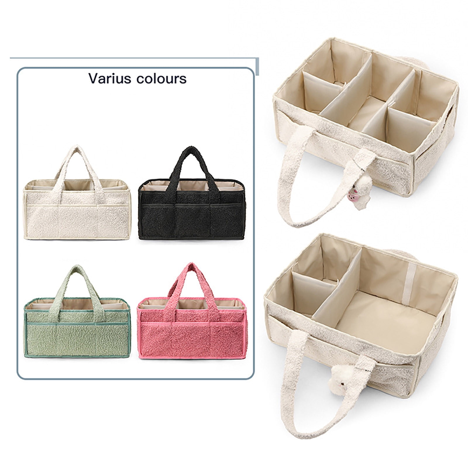 Home Textile Storage Portable Organizer with Detachable Partition for - -Purpose Nursery Solution for Baby Baptism and