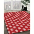 thumbnail image 3 of Ahgly Company Machine Washable Indoor Round Transitional Pastel Red Pink Area Rugs, 6' Round, 3 of 7