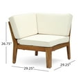 thumbnail image 5 of Wilcox Outdoor 6 Piece Sectional Sofa Set with Cushions, Teak, Beige, 5 of 9