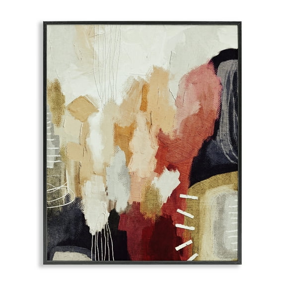 Stupell Industries Abstract Tan Southwestern Abstract Painting Black Framed Art Print Wall Art, 11 x 14