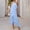 ☪355-Blue, variant on Women's Ruffle Elegant Halter Solid Tiered Chiffon Dress - Flowy Mini Dress with Feminine Layers