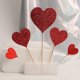 thumbnail image 3 of 7 Pcs Heart Decor Bridal Shower Cake Decor Wedding Cupcake Pick Food Dessert Pick Cake Topper Birthday, 3 of 3