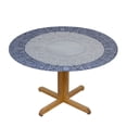 thumbnail image 3 of HAOXIT Round Table Cloth, Style Texture, Indoor Dining and Outdoor Patio Festival Use, Fits Round Table 42-46, 3 of 8