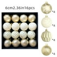 thumbnail image 4 of 6-Pack Vintage Crackle Finish Christmas Ornament Balls, 6cm Shatterproof Hanging Tree Decor for Xmas, Wedding & Party Decoration (Scratch Effect Design) B, 4 of 8