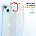 thumbnail image 2 of Ultra Slim Fit Phone Case for Apple iPhone 15, Crystal Clear Back Cover Anti-Scratch Shockproof Bumper Not-Yellowing Drop Protective Lightweight Case Cover for Women Men, Red, 2 of 7