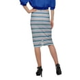 thumbnail image 3 of Moomaya Jupe Imprimée Longueur Genou pour Femmes Grande Taille Jupe en Poly Spandex, 3 of 6