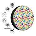 thumbnail image 4 of Naloa Colorful Dinosaurs PVC Leather Spare Tire Wheel Cover for Car Truck SUV Camper Trailer Universal Fit many size14 inch, 4 of 6