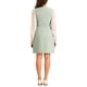 thumbnail image 3 of Vestido de mujer INSPIRE CHIC de cuadros de tweed, con escote en V, sin mangas, de un solo botón y con bolsillos, color verde M, 3 of 5