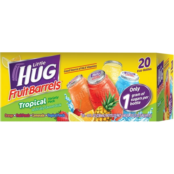 Little Hug Fruit Barrels Tropical 20 Count Variety Pack Fruit Drink