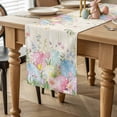 thumbnail image 2 of Easter Eggs Table Runner 72 Inches Long for Kitchen Dining, Spring Daisy Eucalyptus Leaves Vintage Dresser Scarf Farmhouse, Dining Table Decorations for Wedding/Parties, 14 x 72 In, 2 of 8