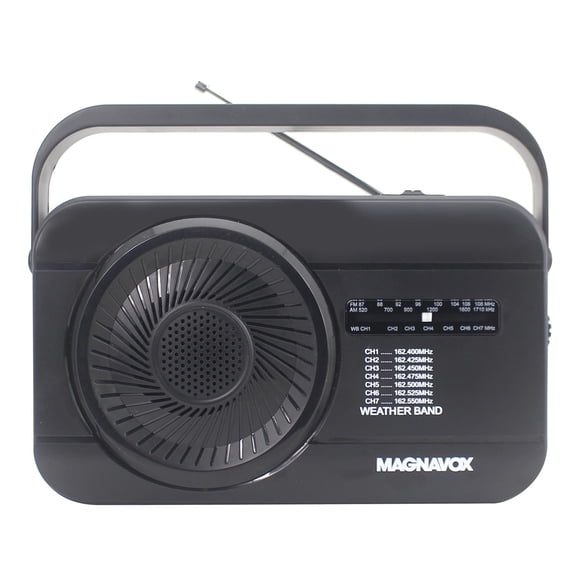Radio meteorológica Magnavox MR4181W 7 con canales meteorológicos dedicados y radio AM/FM, radio que